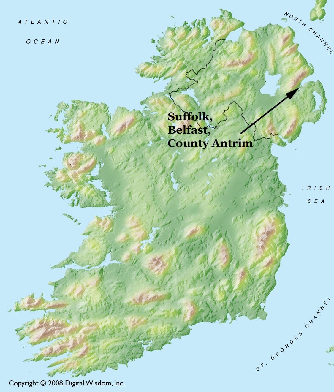 kart Şimali İrlandiyanın Belfast