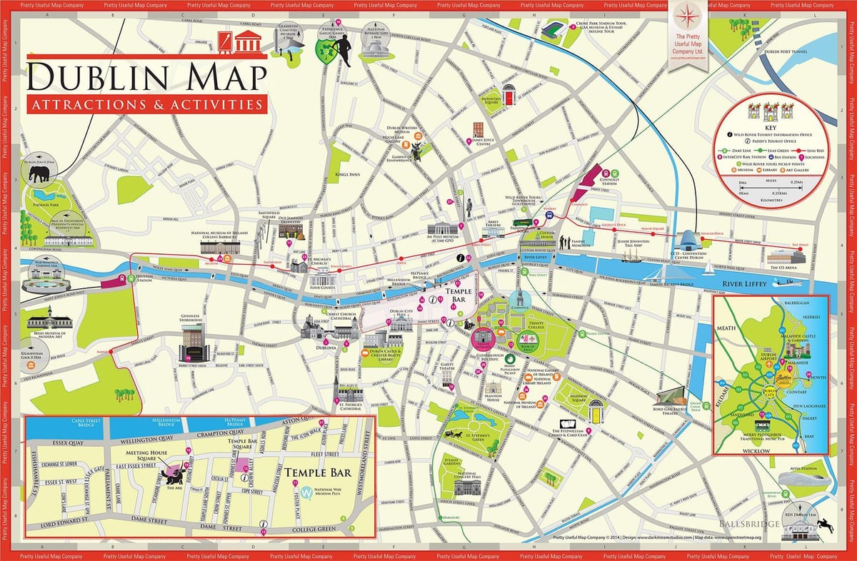 kart Dublin, İrlandiya yerləri