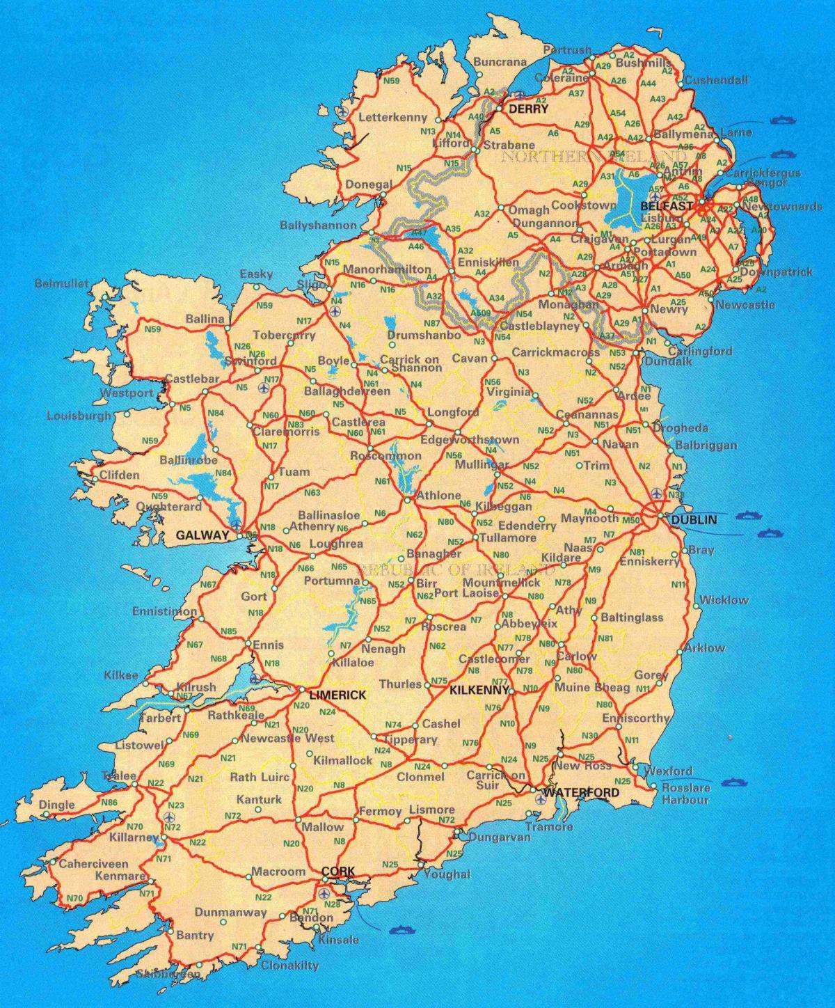 pulsuz Yol xəritəsi İrlandiya